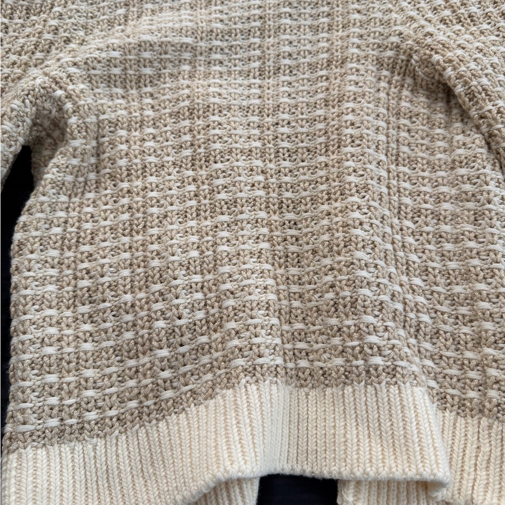 Express Cream Textured Open Cardigan - Picture 9 of 10